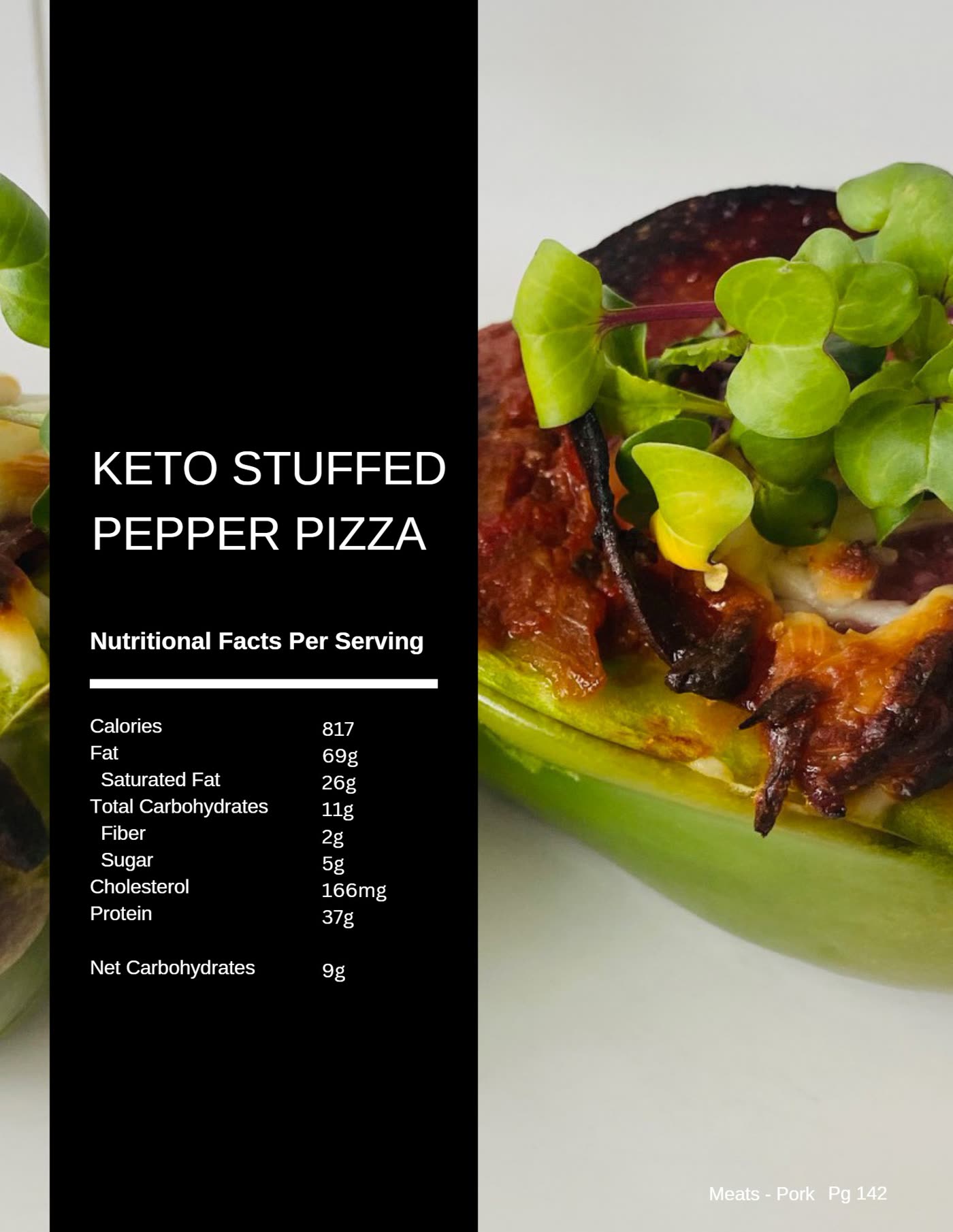 Keto stuffed pepper pizza recipe photo by Chef Monika Jensen