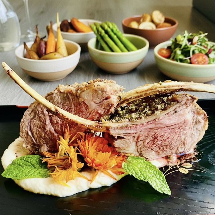 low carb rack of lamb recipe chef monika jensen cookbook